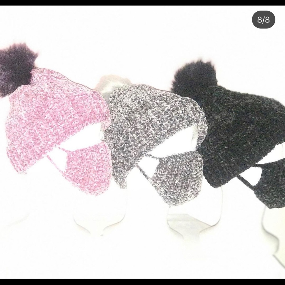 Crochet velvet hat sets
